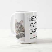Best Cat Dad Coffee Mok (Voorkant links)