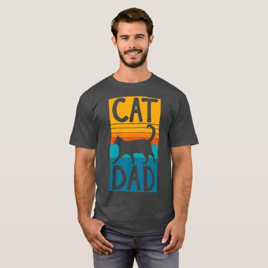 Best Cat Dad Day Mannen Kat Papa Papa T-shirt (Voorkant volledig)