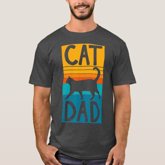 Best Cat Dad Day Mannen Kat Papa Papa T-shirt (Voorkant)