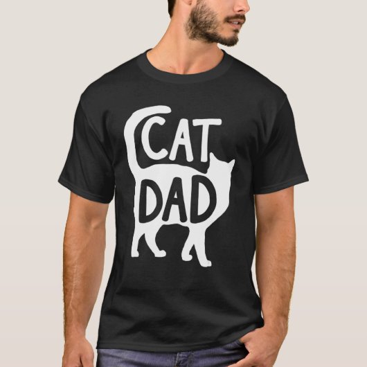 Best Cat Dad Day Mannen Papa Funny Cute T-shirt (Voorkant)