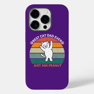 Best Cat Dad Ever Ask Peanut, grappige kattevader Case-Mate iPhone 14 Pro Hoesje