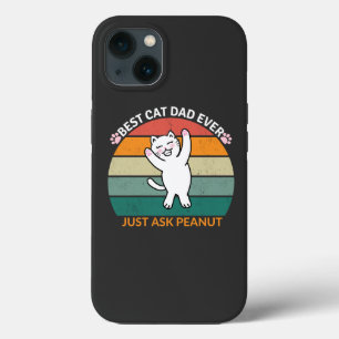 Best Cat Dad Ever Ask Peanut, grappige kattevader Case-Mate iPhone Case
