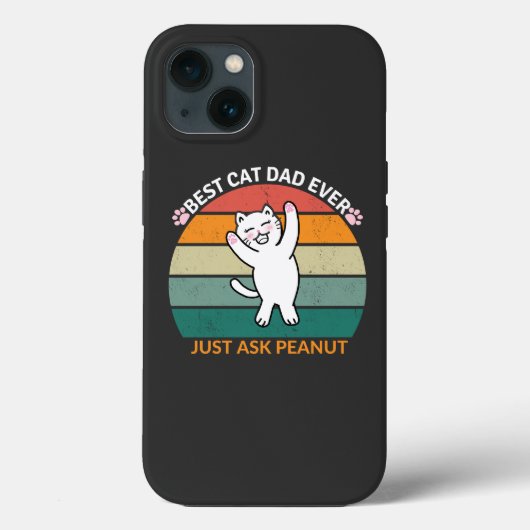 Best Cat Dad Ever Ask Peanut, grappige kattevader Case-Mate iPhone Case (Achterkant)