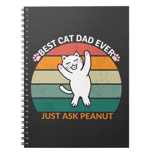 Best Cat Dad Ever Ask Peanut, grappige kattevader Notitieboek (Voorkant)