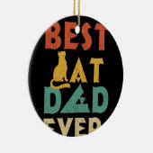 Best Cat Dad Ever Cat Dad  Gift Keramisch Ornament (Rechts)