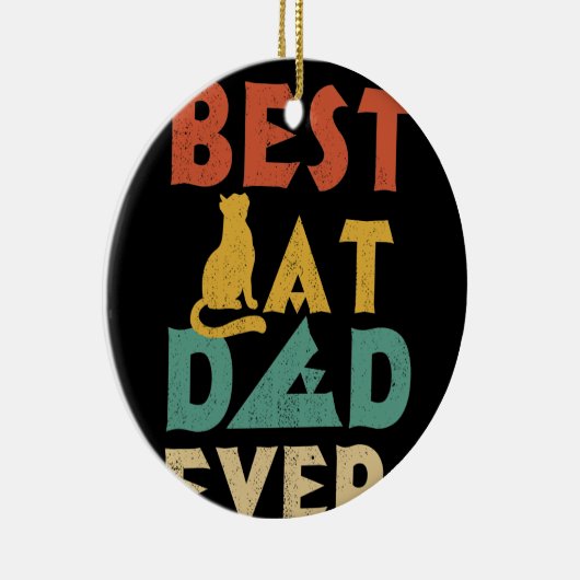 Best Cat Dad Ever Cat Dad  Gift Keramisch Ornament (Rechts)