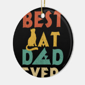 Best Cat Dad Ever Cat Dad  Gift Keramisch Ornament (Links)