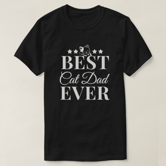 Best Cat Dad Ever - Cat Dad T-shirt (Design voorkant)