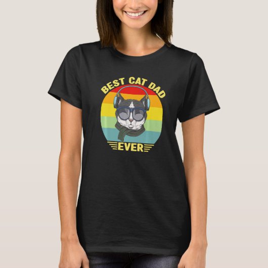 Best Cat Dad Ever Cat Daddy Father's Day 1 T-shirt (Voorkant)