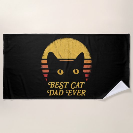 Best Cat dad ever cat lover gift Strandlaken (Voorkant)