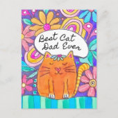 Best Cat Dad Ever Cat Lover Postcard Briefkaart (Voorkant)