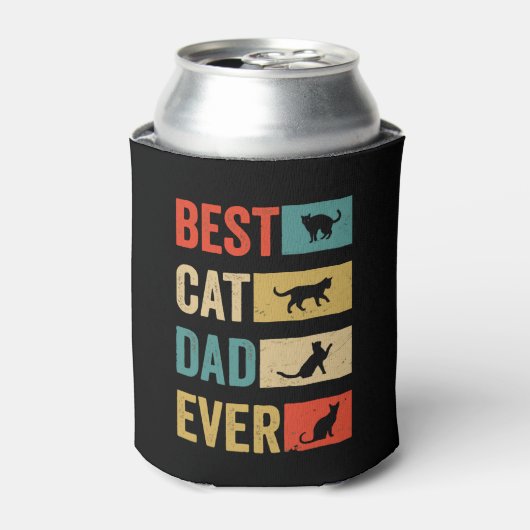 Best Cat Dad Ever Cat Lovers Cat Dad Blikjeskoeler (Blikje Voorkant)