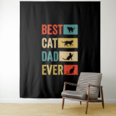 Best Cat Dad Ever Cat Lovers Cat Dad Wandkleed (In situ)