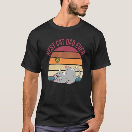 Best Cat Dad Ever Cat Papa Cat Father Cat   T-shirt (Voorkant)