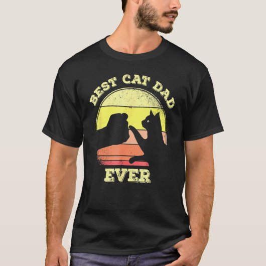 Best Cat Dad Ever Cute Cat  5 T-shirt (Voorkant)