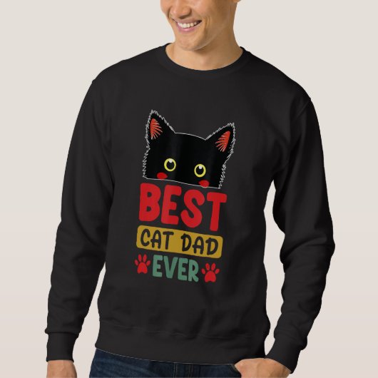 Best Cat Dad Ever  Cute Cat Daddy Fathers Day 2023 Trui (Voorkant)