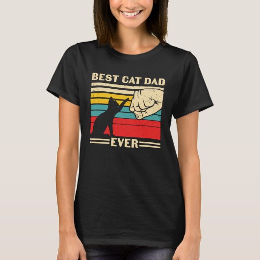 Best Cat Dad Ever   Cute Cat Owner Cat  Cat Daddy T-shirt (Voorkant)