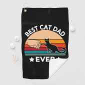 Best Cat Dad Ever Fist Bump Golfhanddoek (Insitu)