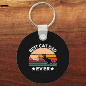 Best Cat Dad Ever Fist Bump Sleutelhanger (Voorkant)