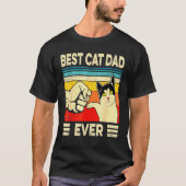 Best Cat Dad Ever Funny Cat Daddy Father Day T-shirt (Voorkant)