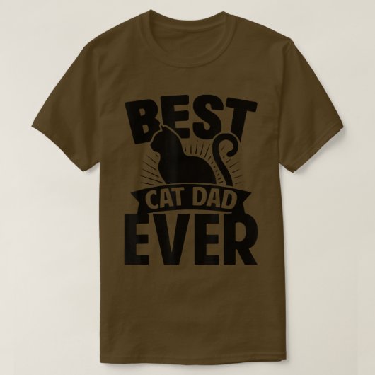 Best Cat Dad Ever Funny Cat Daddy Father Day T-shirt (Design voorkant)