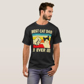 Best Cat Dad Ever Funny Cat Daddy Father Day T-shirt (Voorkant volledig)