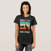 Best Cat Dad Ever Funny Cat T-shirt (Voorkant volledig)
