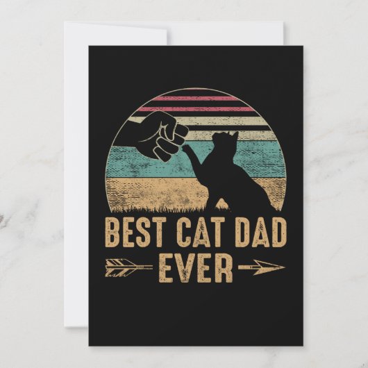 Best Cat Dad Ever Funny Daddy Cat Happy Save The Date (Voorkant)