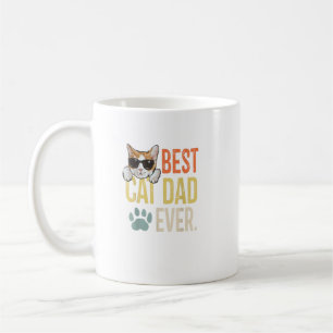 Best Cat Dad Ever Funny Retro Cat Lover Fathers Da Koffiemok