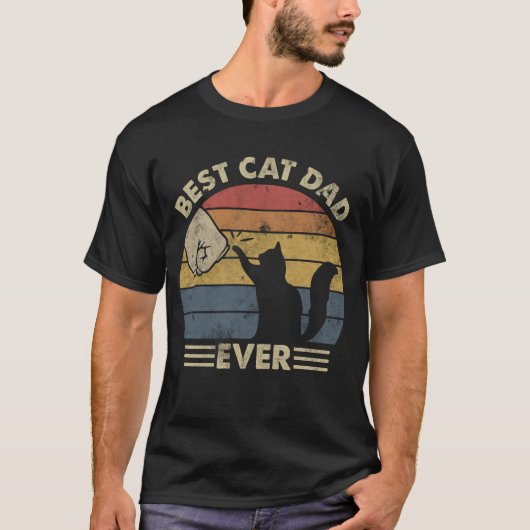 Best Cat Dad Ever Funny T-shirt (Voorkant)