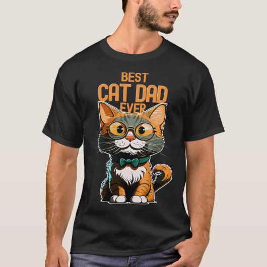 Best Cat Dad Ever Kitty Kitten Daddy Father s Day T-shirt (Voorkant)