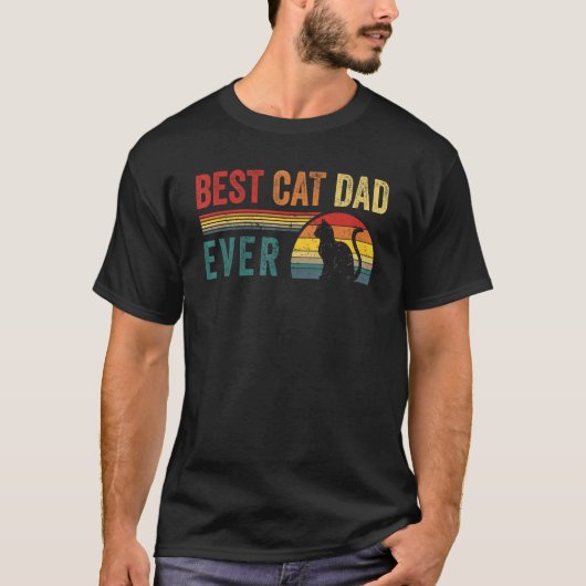 Best Cat Dad Ever Papa Daddy Cat Lover Father's Da T-shirt (Voorkant)