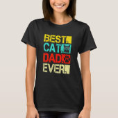 Best Cat Dad Ever Retro Fathers Day  Cat T-shirt (Voorkant)