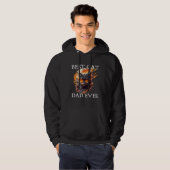 Best Cat Dad Ever Retro Grunge Cat Owner Cat Hoodie (Voorkant volledig)