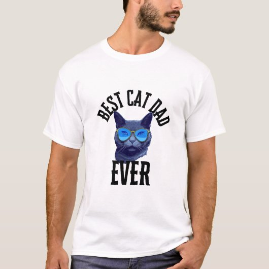 Best Cat Dad Ever T-Shirt (Voorkant)