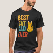 Best Cat Dad Ever T-shirt (Voorkant)