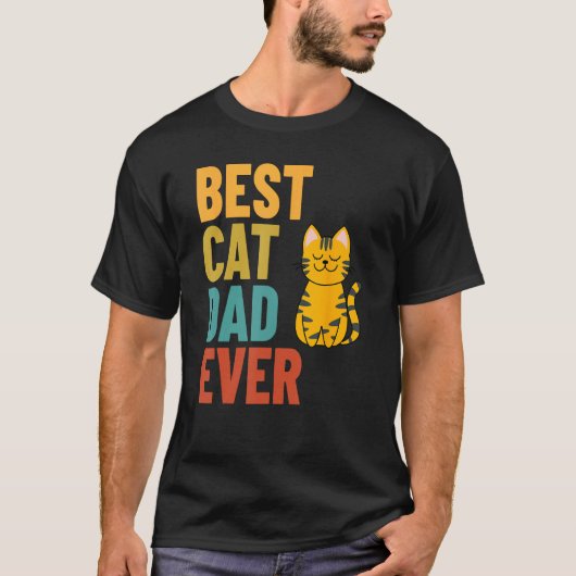 Best Cat Dad Ever T-shirt (Voorkant)