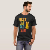 Best Cat Dad Ever T-shirt (Voorkant volledig)
