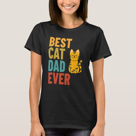 Best Cat Dad Ever T-shirt (Voorkant)