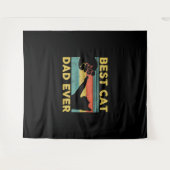 Best Cat Dad ever t-shirt Funny Cat Father Day Wandkleed (Voorkant (horizontaal))