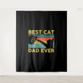 Best Cat Dad ever t-shirt Funny Cat Father Day Wandkleed (Voorkant)