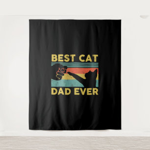 Best Cat Dad ever t-shirt Funny Cat Father Day Wandkleed