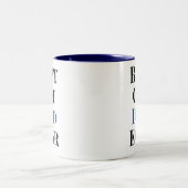 Best Cat Dad Ever Text‑Only Cat Tweekleurige Koffiemok (Center)