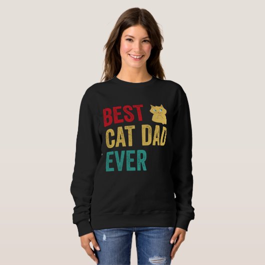 Best Cat Dad Ever Trui (Voorkant volledig)