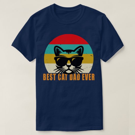 Best Cat Dad Ever TShirt Funny Cat Dad Vint (Design voorkant)