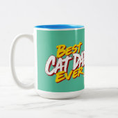 Best Cat Dad Ever - Urban Feline Pride Tweekleurige Koffiemok (Links)