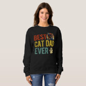Best Cat Dad Ever Vintage Cat Dad Happy Fathers D Trui (Voorkant volledig)