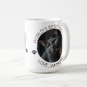 Best Cat Dad gepersonaliseerde foto van Pet Koffiemok (Voorkant rechts)