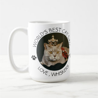 Best Cat Dad gepersonaliseerde foto van Pet Koffiemok
