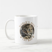 Best Cat Dad Gold Persoonlijke naam Foto Koffiemok (Links)